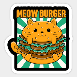 Meow burger Sticker